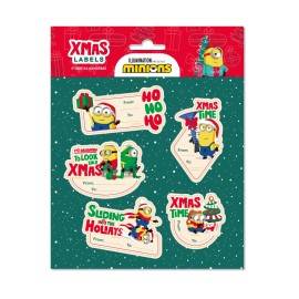 ETIQUETAS ADHESIVAS NAVIDAD PREMIUM MINIONS