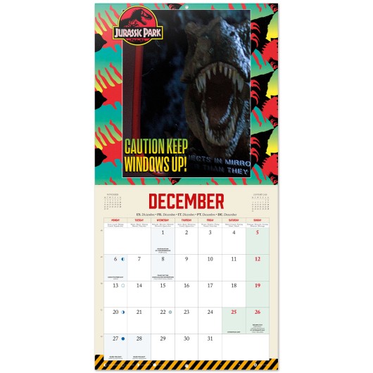 CALENDARIO 2027 30X30 JURASSIC PARK