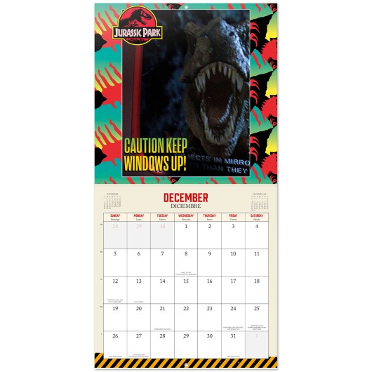 CALENDAR 2027 30X30 JURASSIC PARK US