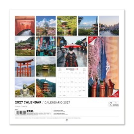 CALENDAR 2027 30X30 JAPAN US 2