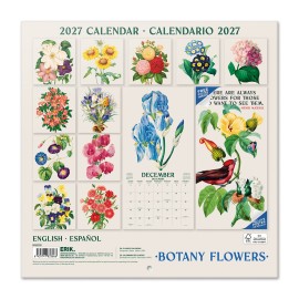 CALENDAR 2027 30X30 BOTANY FLOWERS US 2