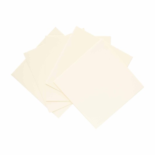 PACK 5 TARJETAS CUADRADAS DOBLES FOLDER CREMA