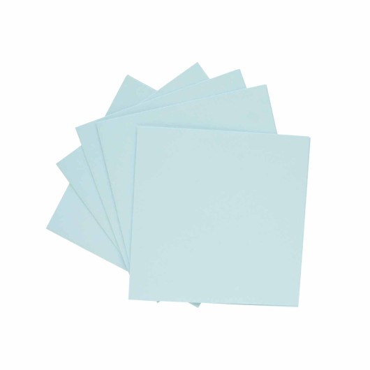 PACK 5 TARJETAS CUADRADAS DOBLES FOLDER AZUL CIELO