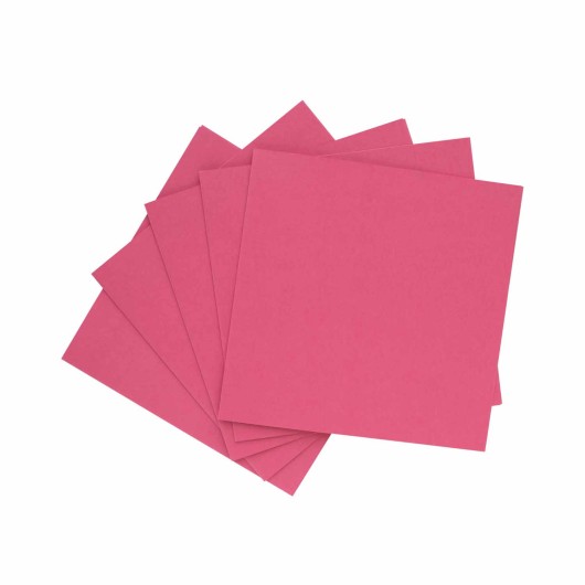 PACK 5 TARJETAS CUADRADAS DOBLES FOLDER FUCSIA