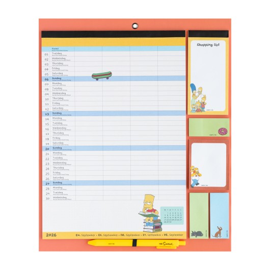 PLANNER CON IMAN 2026/2027 THE SIMPSONS