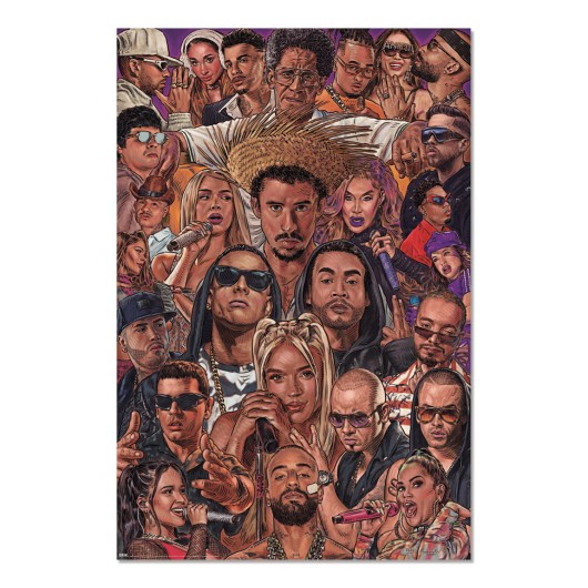 POSTER LEYENDAS DEL REGGAETON POR MORALES DE LOS RIOS