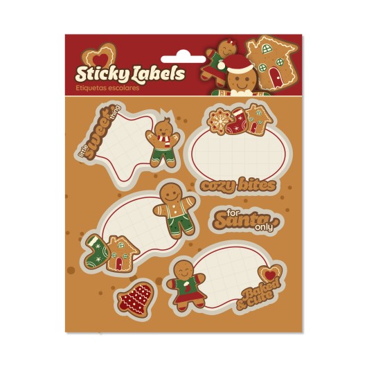 ETIQUETAS ADHESIVAS NAVIDAD PREMIUM GINGER
