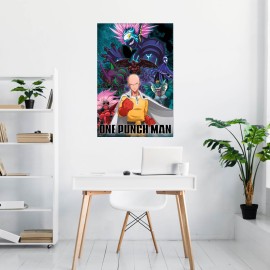 POSTER ONE PUNCH MAN SAITAMA VS VILLAIN 2