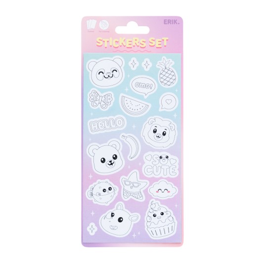 PEGATINAS 2D PARA COLOREAR ANIMALITOS