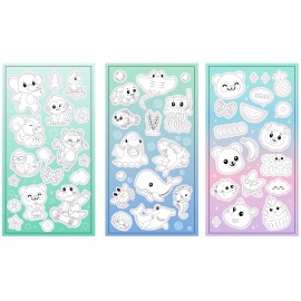 PEGATINAS 2D PARA COLOREAR ANIMALITOS 2