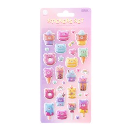 PEGATINAS 3D BURBUJA BRILLANTE DULCES OSITOS