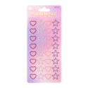 PEGATINAS DIAMANTES BRILLANTES CORAZONES Y ESTRELLAS