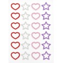 PEGATINAS DIAMANTES BRILLANTES CORAZONES Y ESTRELLAS