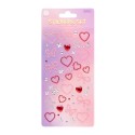 PEGATINAS DIAMANTES BRILLANTES LAZOS Y CORAZONES