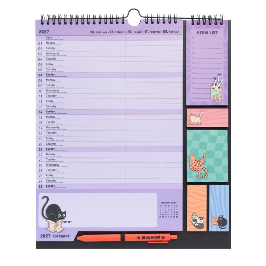 PLANNER 2026/2027 MEOW MEOW