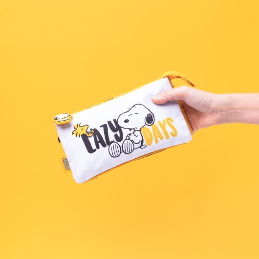 ESTUCHE TRIPLE SNOOPY LAZY DAYS