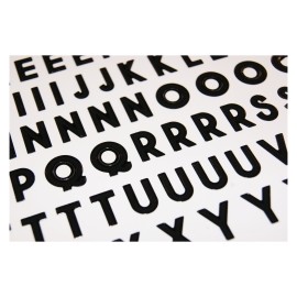 PEGATINAS CLASSY LETRAS Y NUMEROS NEGRO 2