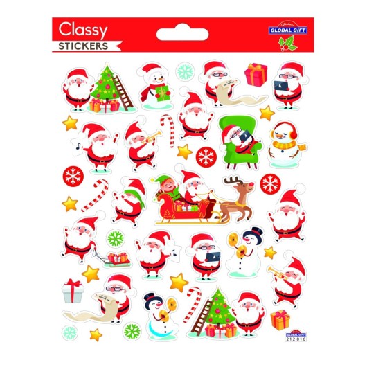 PEGATINAS CLASSY NAVIDAD PAPA NOEL