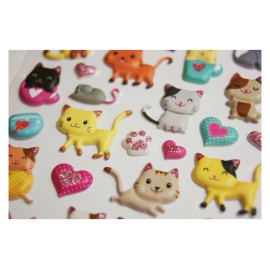 PEGATINAS TWEENY FOAMY GATOS JUGANDO