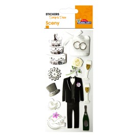 PEGATINAS SCENY SCRAP & DECO BODA EL RELIEVE