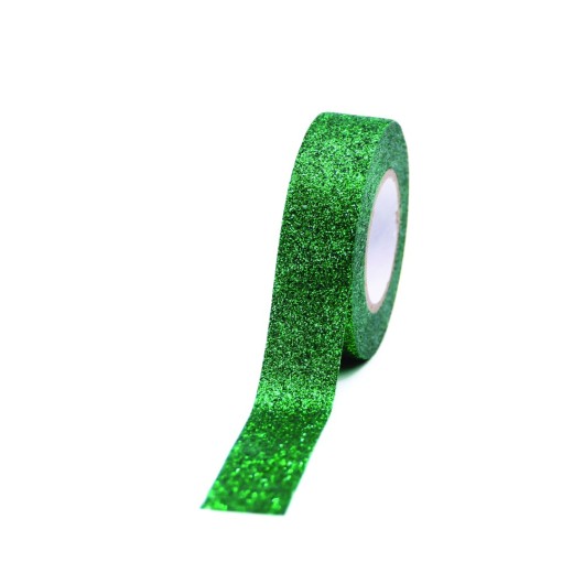 CINTA FUNTAPE MASKING TAPE DECO PURPURINA VERDE BOSQUE