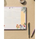 BLOC PLANIFICADOR SEMANAL A4 WILD FLOWERS PORTUGUES