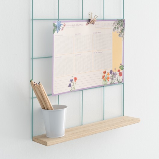 BLOC PLANIFICADOR SEMANAL A4 WILD FLOWERS PORTUGUES