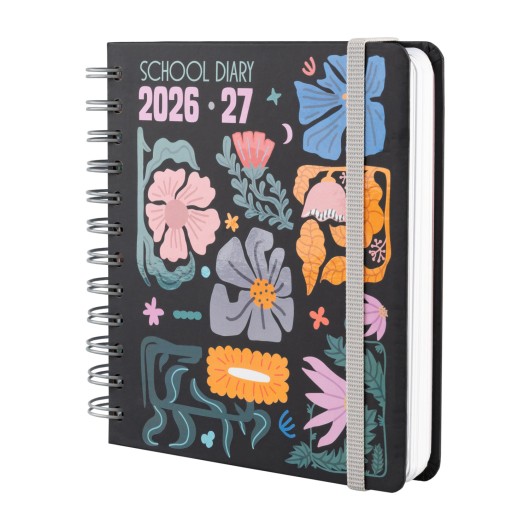 AGENDA ESCOLAR 2026/2027 DIA PAGINA M 11 MESES FLORAL CUBES