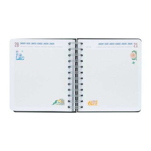 AGENDA ESCOLAR 2026/2027 DIA PAGINA M 11 MESES FLORAL CUBES