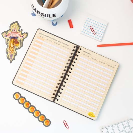 AGENDA ESCOLAR 2026/2027 SEMANA VISTA A5 12 MESES DRAGON BALL