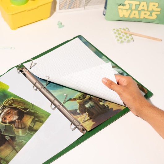 CARPETA 4 ANILLAS POLIPROPILENO STAR WARS THE MANDALORIAN AND GROGU