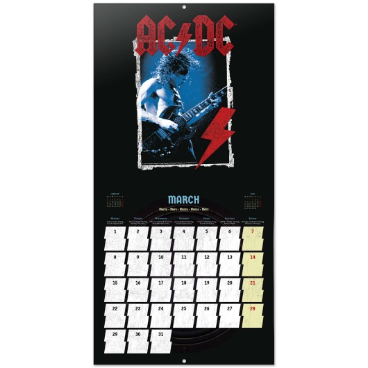 CALENDARIO 2027 30X30 AC/DC