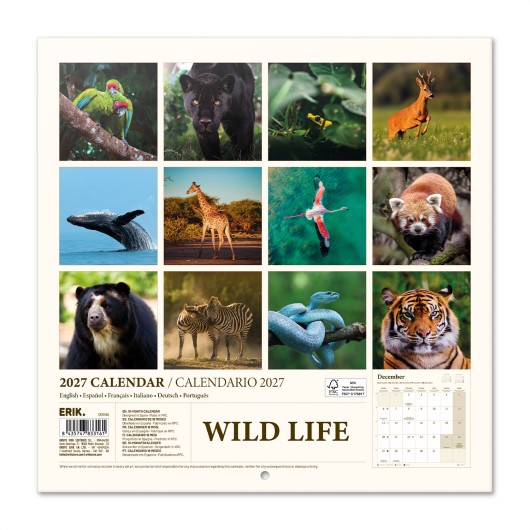 CALENDARIO 2027 30X30 WILDLIFE