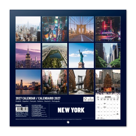 CALENDARIO 2027 30X30 NUEVA YORK