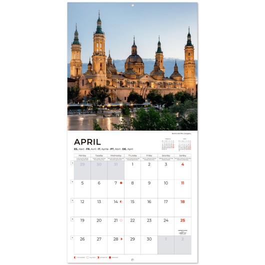 CALENDARIO 2027 30X30 ESPAÑA