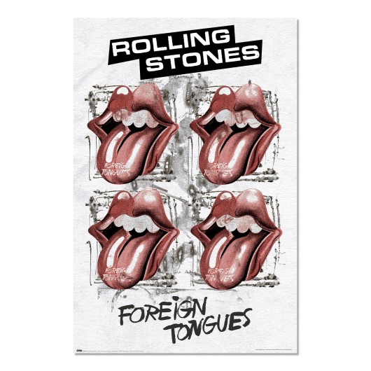 POSTER THE ROLLING STONES FOREIGN TONGUES
