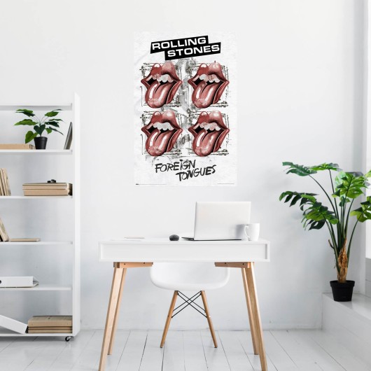 POSTER THE ROLLING STONES FOREIGN TONGUES