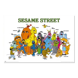 POSTER BARRIO SESAMO PERSONAJES