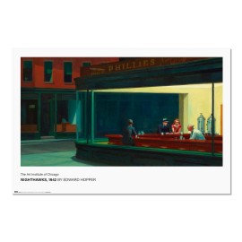 POSTER EDWARD HOPPER NOCTAMBULOS
