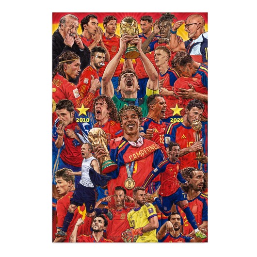 POSTER JUGADORES MUNDIALES ESPAÑA POR MORALES DE LOS RIOS