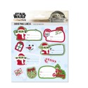 ETIQUETAS ADHESIVAS NAVIDAD PREMIUM STAR WARS THE MANDALORIAN GROGU