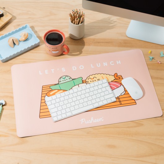 ALFOMBRILLA RATON PIEL VEGANA (PU) PUSHEEN SUSHI ROLL