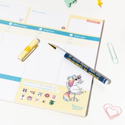 SET 2 BOLIGRAFOS DE GEL PEDRITA PARKER PARA PROFESORES
