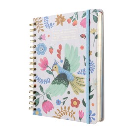 AGENDA ANUAL 2027 SEMANA VISTA A5 FOLK FLOWERS
