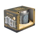 JARRA CON VASO DE ACERO EL SEÑOR DE LOS ANILLOS MINAS DE MORIA