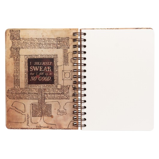 CUADERNO TAPA FORRADA A5 HARRY POTTER THE MARAUDER'S MAP