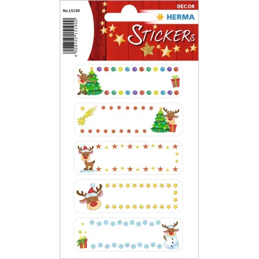 PEGATINAS DECOR RUDOLPH GLITTER