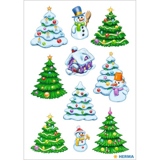 PEGATINAS DECOR PAISAJE INVERNAL NAVIDAD