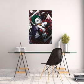 POSTER DC COMICS HARLEY QUINN Y JOKER ANIME 2