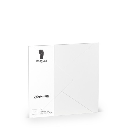 SOBRE CUADRADO GRANDE COLORETTI 5 UNIDADES BLANCO